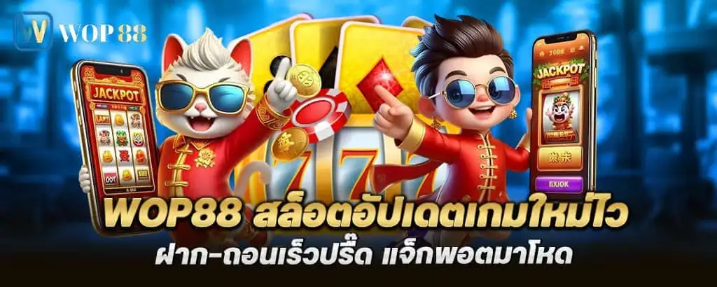 wop88 สล็อตอัปเดตเกมใหม่ไว ฝาก-ถอนเร็วปรื๊ด แจ็กพอตมาโหด